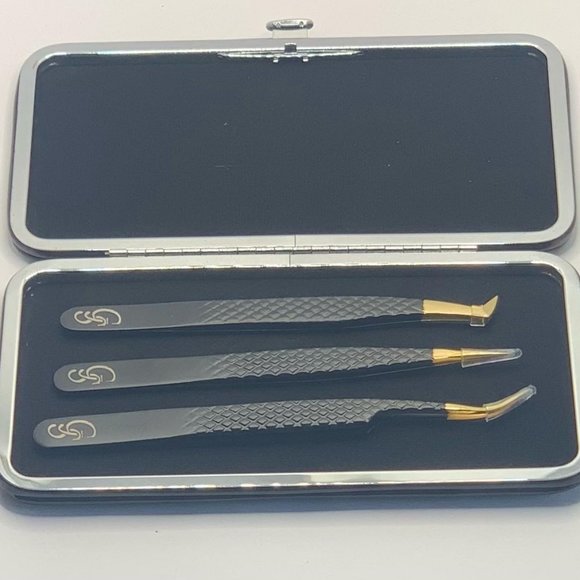 Eyelash Tweezers Set of 03 - Picture 4 of 4